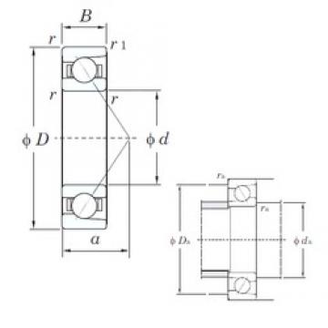 340 mm x 520 mm x 82 mm  KOYO 7068B Rolamentos de esferas de contacto angular