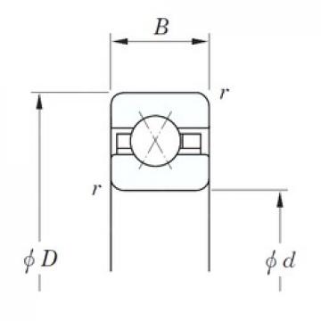 139,7 mm x 165,1 mm x 12,7 mm  KOYO KDX055 Rolamentos de esferas de contacto angular