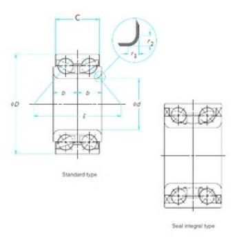 30 mm x 60,03 mm x 37 mm  KOYO DAC3060W Rolamentos de esferas de contacto angular