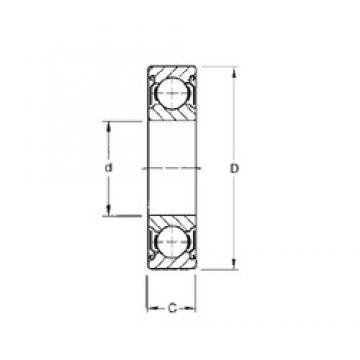 12,7 mm x 34,925 mm x 11,112 mm  CYSD 1621-ZZ Rolamentos de esferas profundas