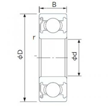 15,875 mm x 34,925 mm x 8,73 mm  CYSD R10-Z Rolamentos de esferas profundas