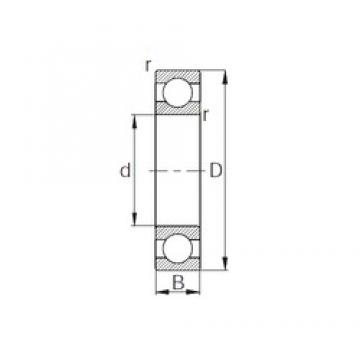 10 mm x 30 mm x 9 mm  CYSD 6200 Rolamentos de esferas profundas