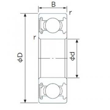 105 mm x 190 mm x 36 mm  CYSD 6221-RS Rolamentos de esferas profundas