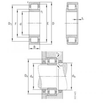 360 mm x 650 mm x 170 mm  FAG NU2272-E-M1 Rolamentos cilíndricos