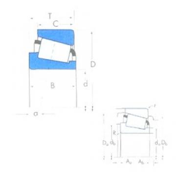 100 mm x 180 mm x 34 mm  Timken X30220/Y30220 Rolamentos de rolos gravados