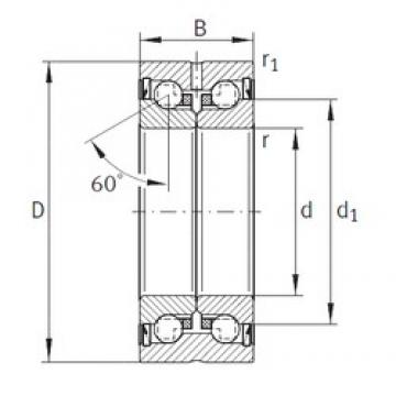 10 mm x 34 mm x 20 mm  INA ZKLN1034-2RS-PE Rolamentos de esferas de impulso