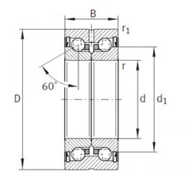 20 mm x 52 mm x 28 mm  INA ZKLN2052-2Z Rolamentos de esferas de impulso