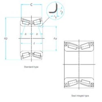 40 mm x 80 mm x 45 mm  Timken 516006 Rolamentos de rolos gravados