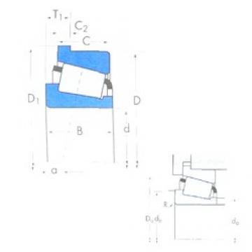 139,7 mm x 228,6 mm x 57,15 mm  Timken 898/892B Rolamentos de rolos gravados