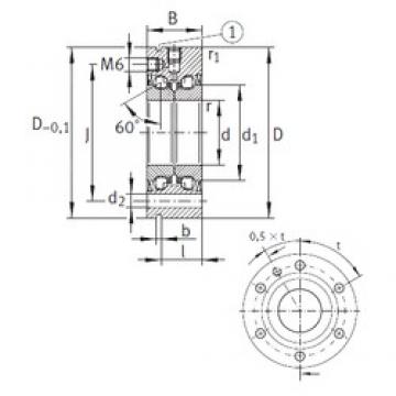 20 mm x 68 mm x 28 mm  INA ZKLF2068-2RS Rolamentos de esferas de impulso