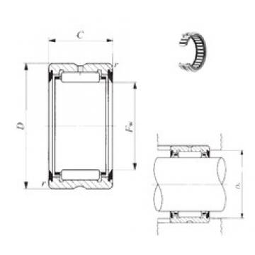 IKO BR 526828 UU Rolamentos de agulha