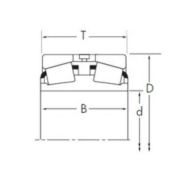 36,512 mm x 68,262 mm x 38,1 mm  Timken 19145D/19268 Rolamentos de rolos gravados