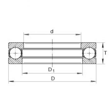 INA 2904-1/2 Rolamentos de esferas de impulso