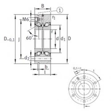 35 mm x 90 mm x 34 mm  INA ZKLF3590-2RS-PE Rolamentos de esferas de impulso