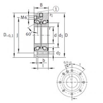 100 mm x 200 mm x 55 mm  INA ZKLF100200-2Z Rolamentos de esferas de impulso