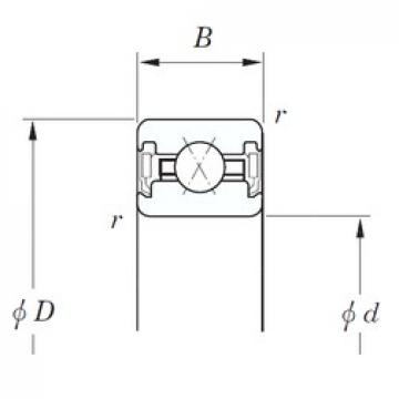 254 mm x 273,05 mm x 12.7 mm  KOYO KUX100 2RD Rolamentos de esferas de contacto angular