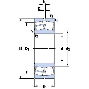 140 mm x 225 mm x 85 mm  SKF 24128 CC/W33 Rolamentos esféricos de rolamentos