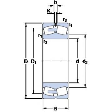 1180 mm x 1540 mm x 272 mm  SKF 239/1180 CAF/W33 Rolamentos esféricos de rolamentos